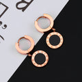 Roman Numerals Circle Round Cake Earrings