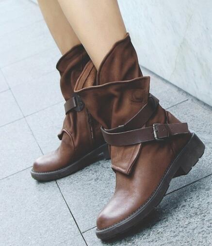 Retro Women's Short Roman Boots