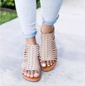 Openwork Roman Flat Sole Sandals