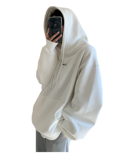 Roman Numeral Printed Hoodie for Women