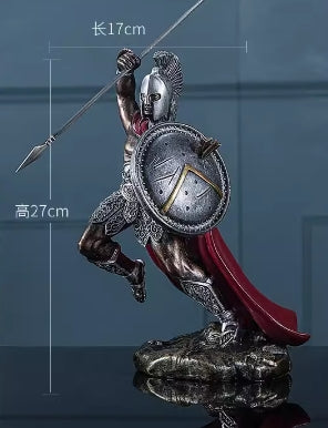 European Vintage Roman Spartan Armor Model Decor Figurine